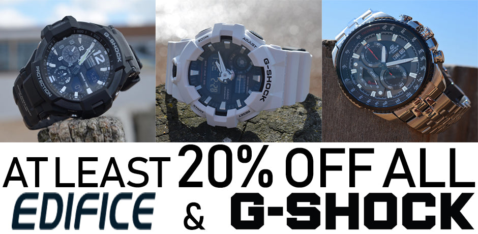 Casio Edifice and G-Shock Offer