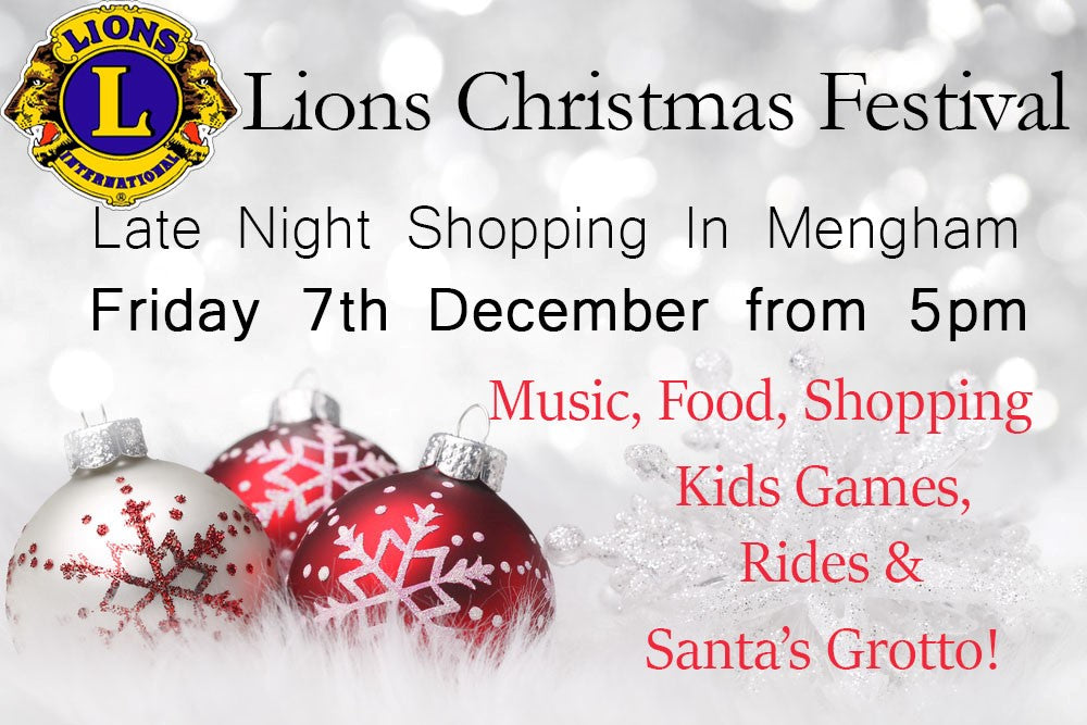 Lions Christmas Festival & Late Night Shopping in Mengham