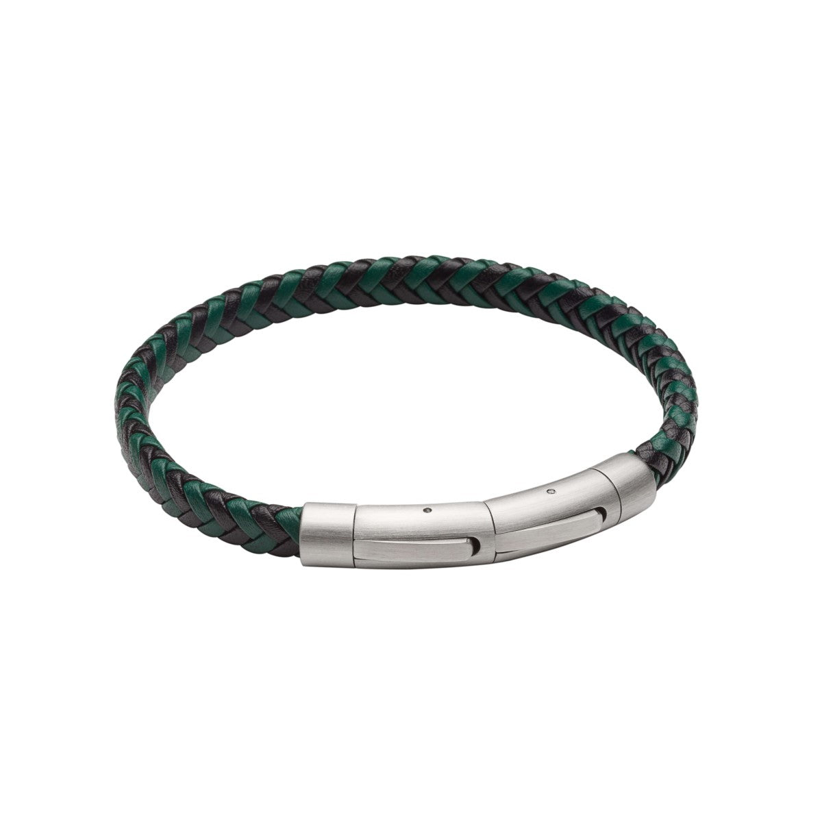 Green & Black Leather Bracelet