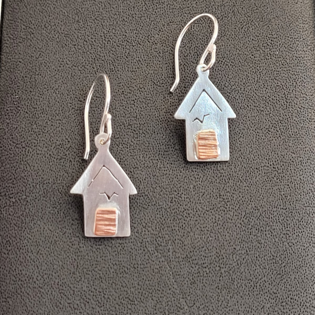 Handmade Beach Hut & Seagull Drop Earrings