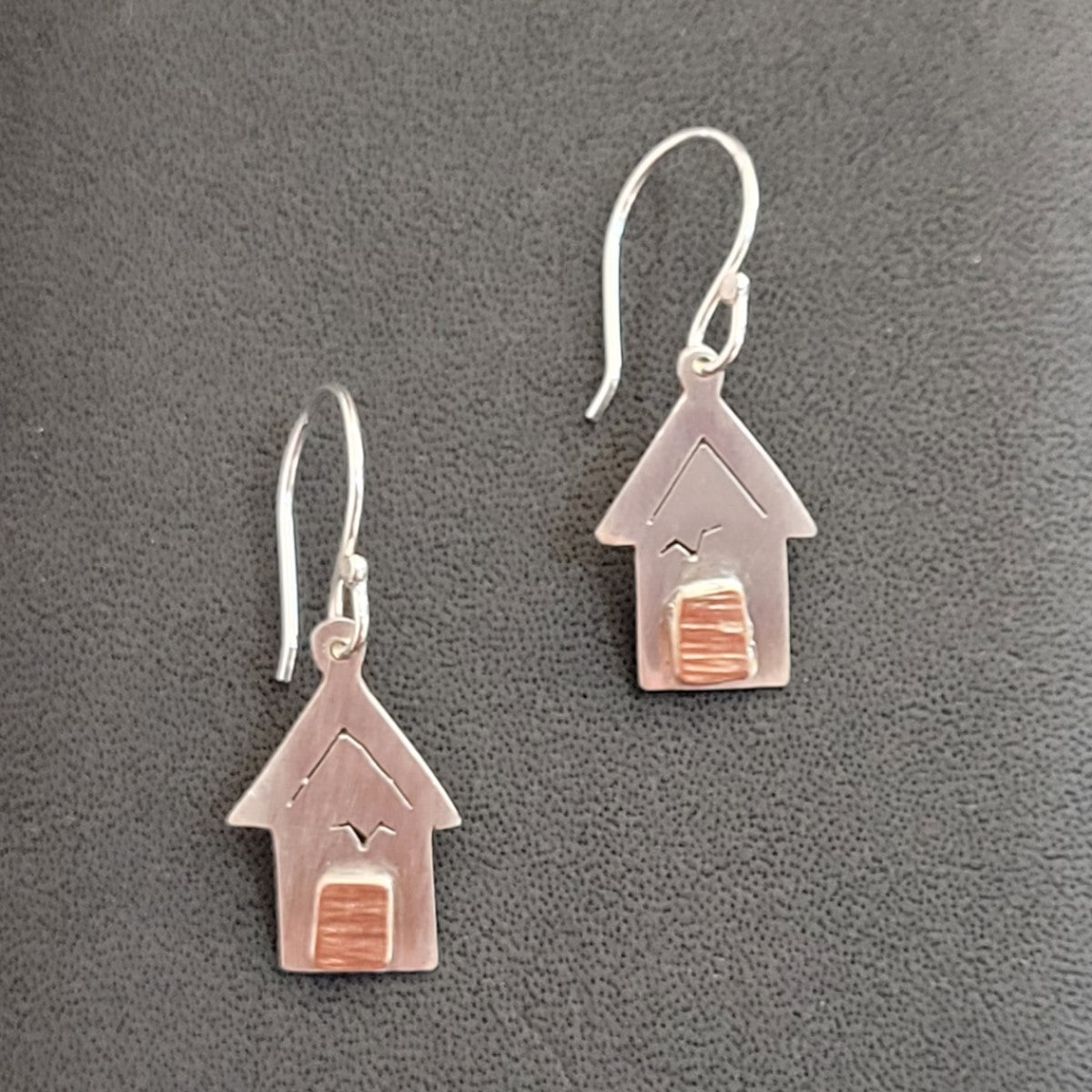 Handmade Beach Hut & Seagull Drop Earrings