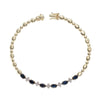 9ct Yellow Gold Sapphire & Diamond Bracelet