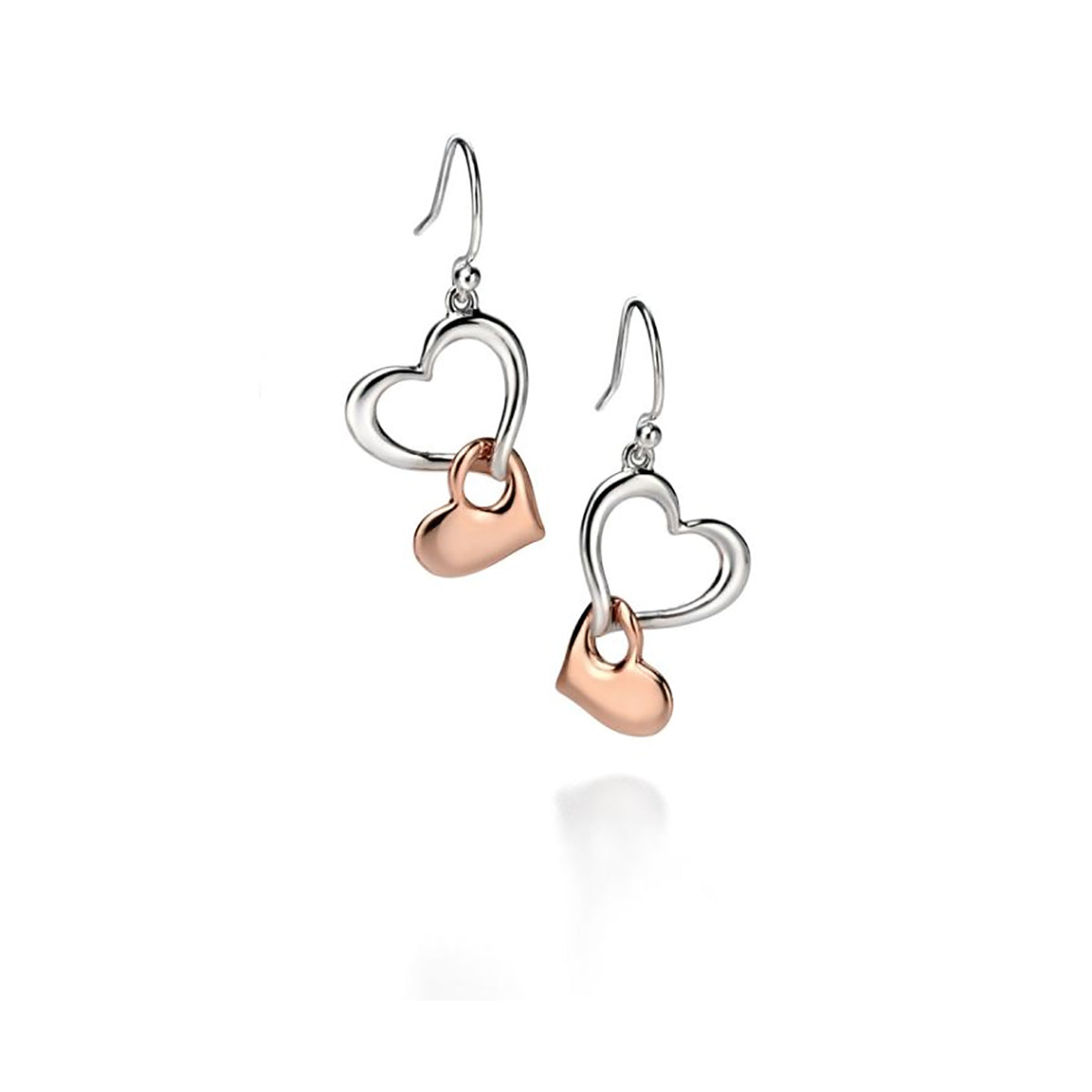 Fiorelli Linked Heart Drop Earrings