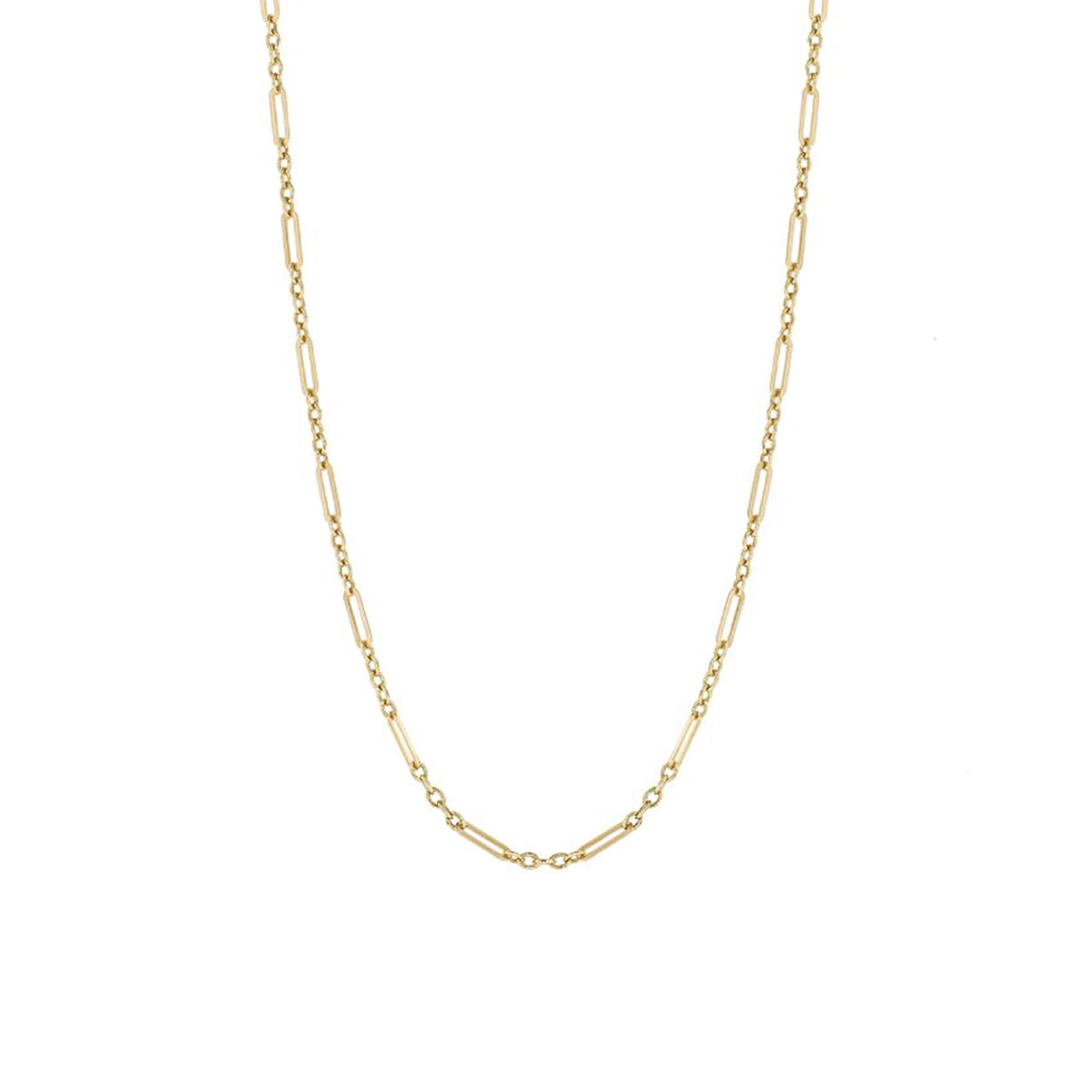 9ct Yellow Gold Mixed Length Link Chain