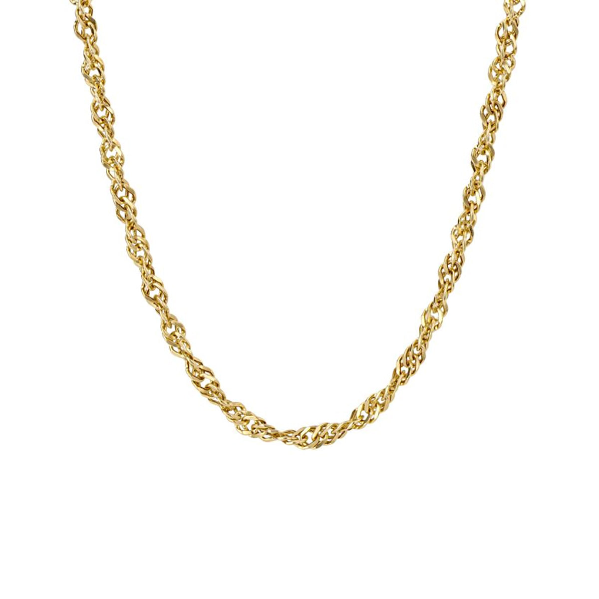 9ct Yellow Gold Singapore Chain Necklace