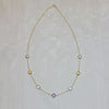 9ct Yellow Gold Gem Set Necklet