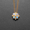 9ct Yellow Gold Opal & Diamond Floral Pendant