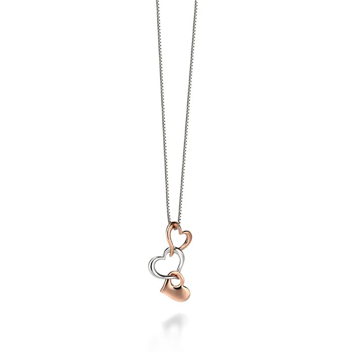 Fiorelli Linked Heart Drop Necklace