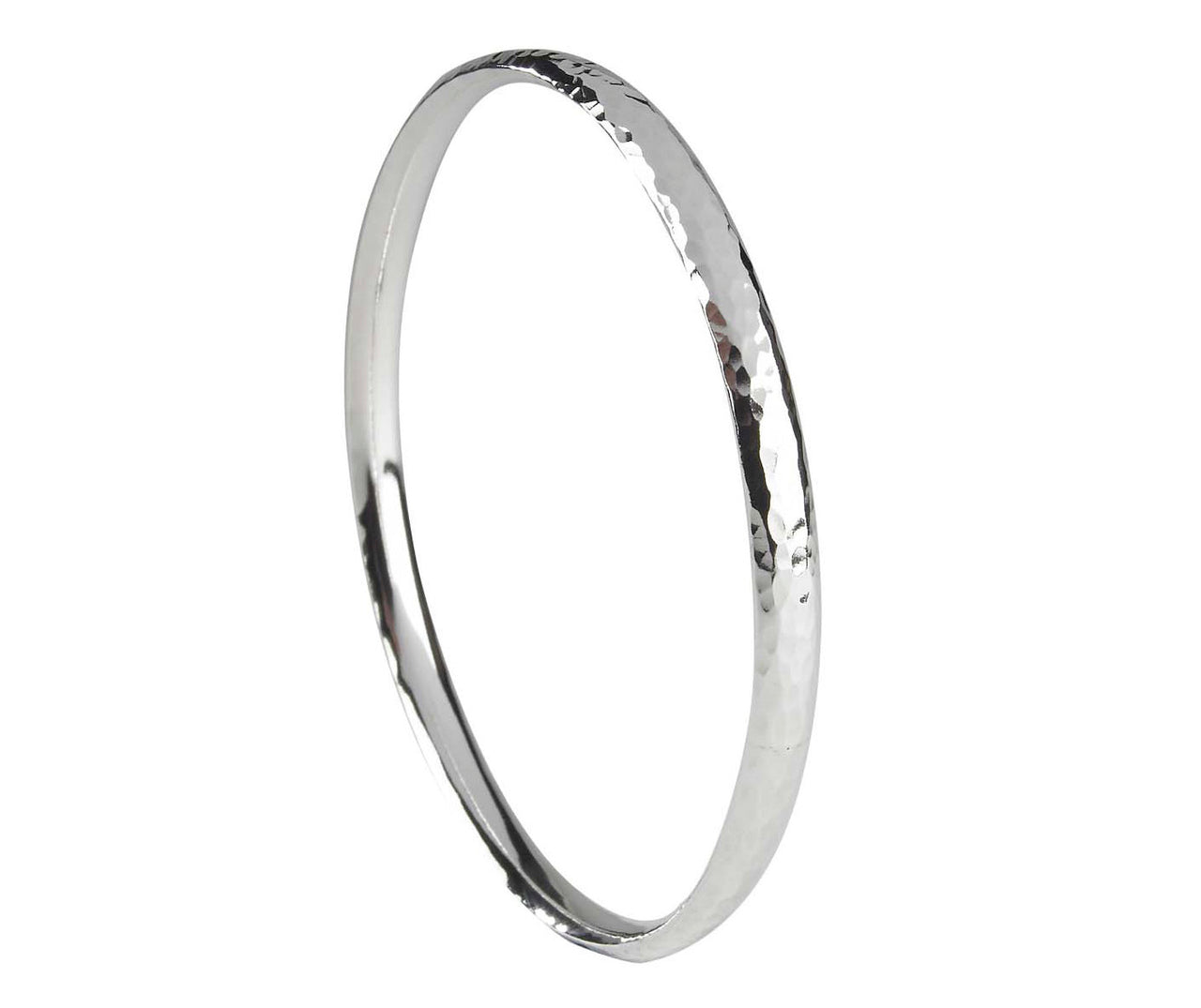 Sterling Silver Hammered Bangle