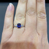 18ct White Gold Sapphire & Diamond Trilogy Ring