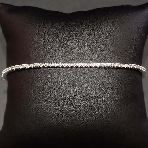 18ct White Gold Diamond Tennis Bracelet 0.59ct