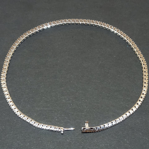 18ct White Gold Diamond Tennis Bracelet 0.59ct