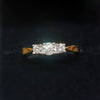 18ct Yellow Gold Diamond Trilogy Ring