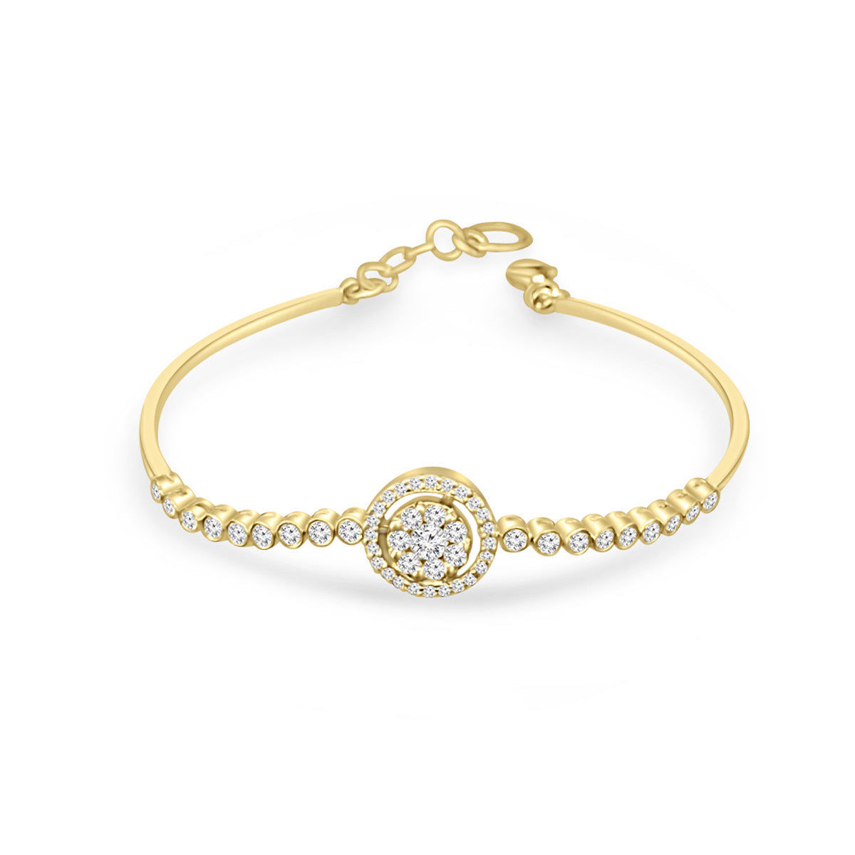 18ct Yellow Gold Diamond Bracelet Bangle