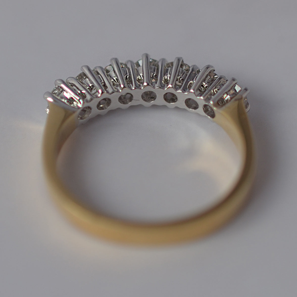 18ct Yellow Gold 7 Stone Diamond Ring