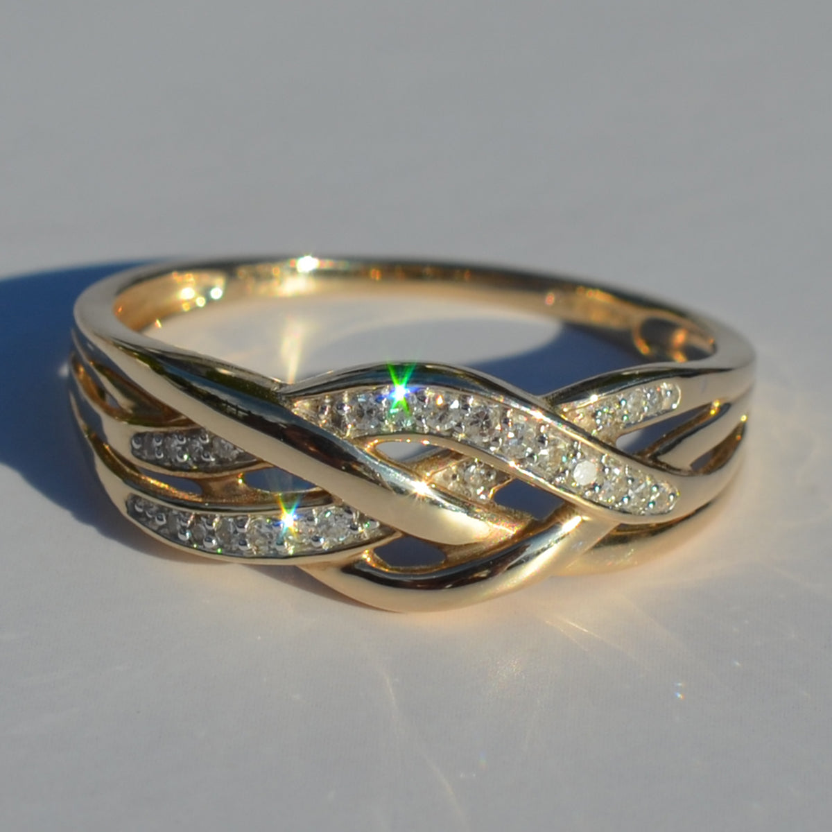 9ct Yellow Gold Diamond Dress Ring