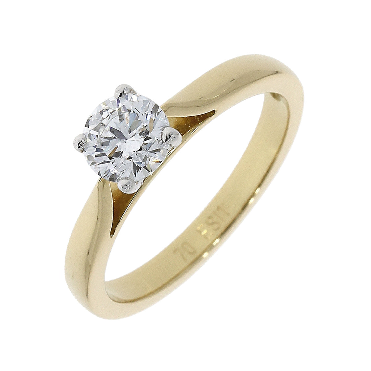 18ct Yellow Gold Diamond Solitaire Ring