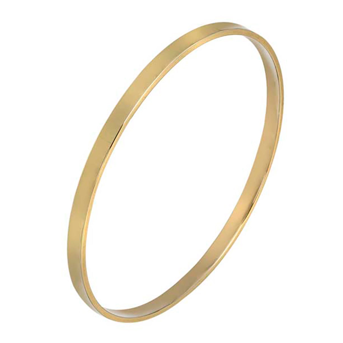 9ct Yellow Gold Flat Profile Bangle