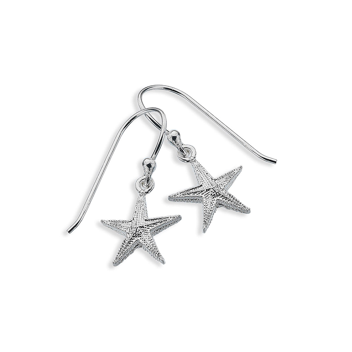 Sterling Silver Starfish Drop Earrings