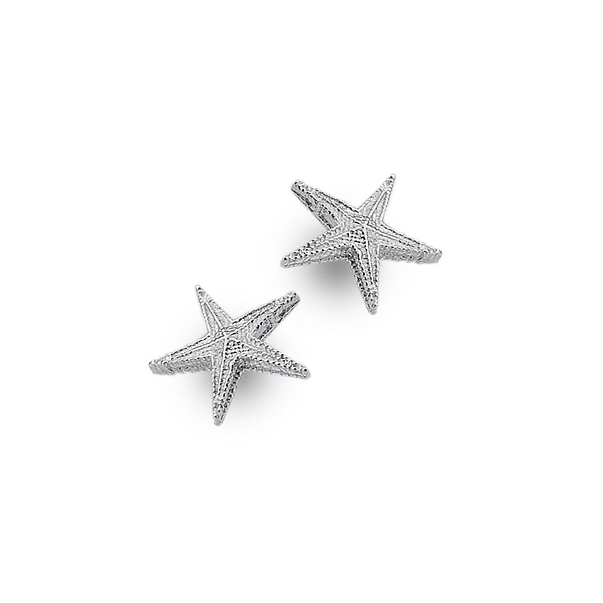 Sterling Silver Starfish Stud Earrings