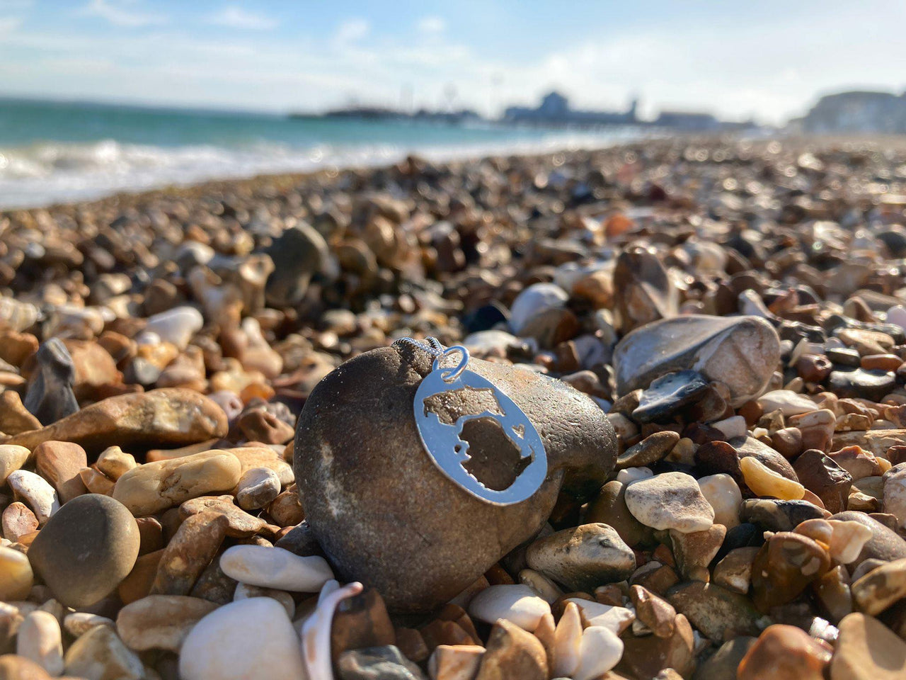 Handmade Silver Oval Portsmouth Cutout Pendant