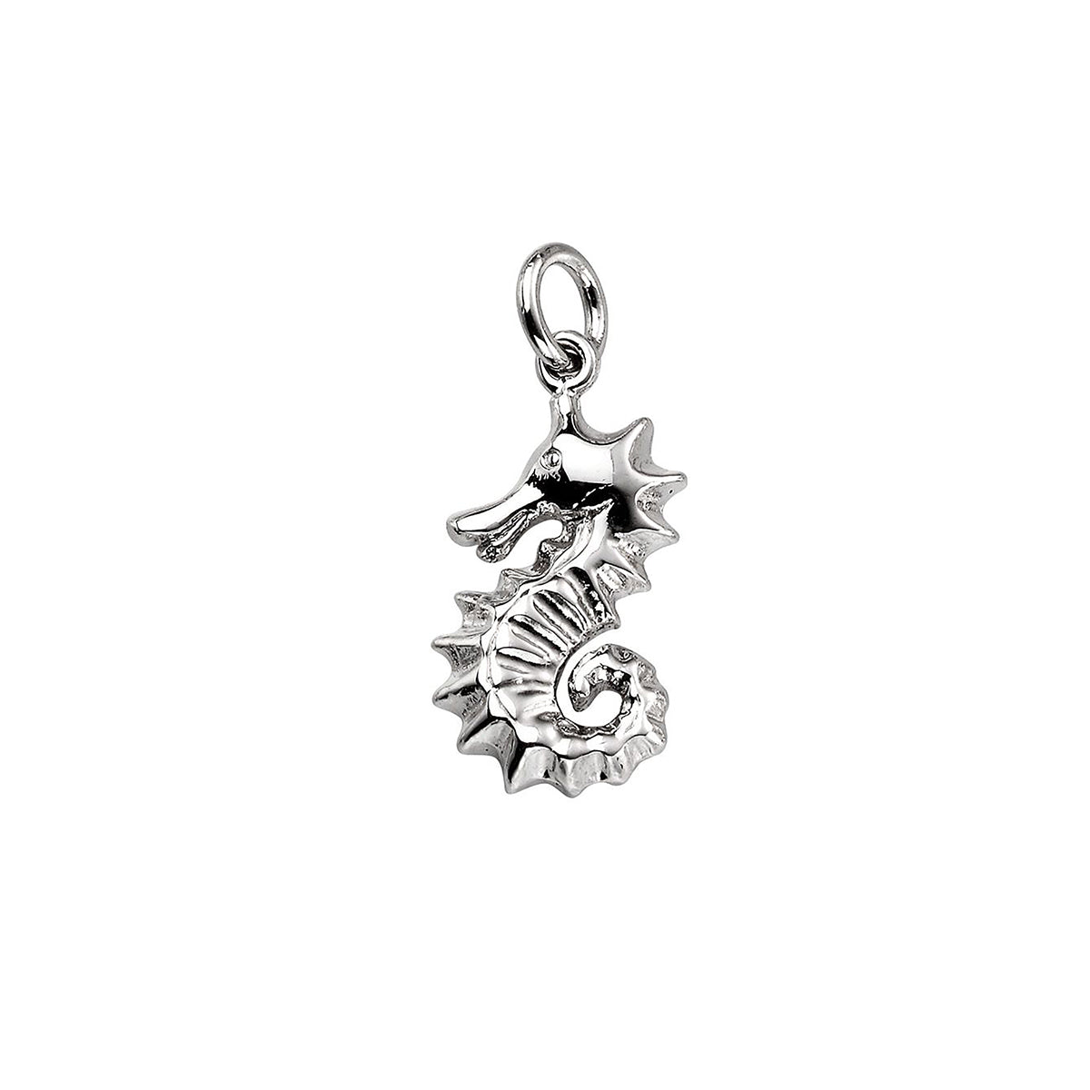 Sterling Silver Sea Horse Pendant Necklace