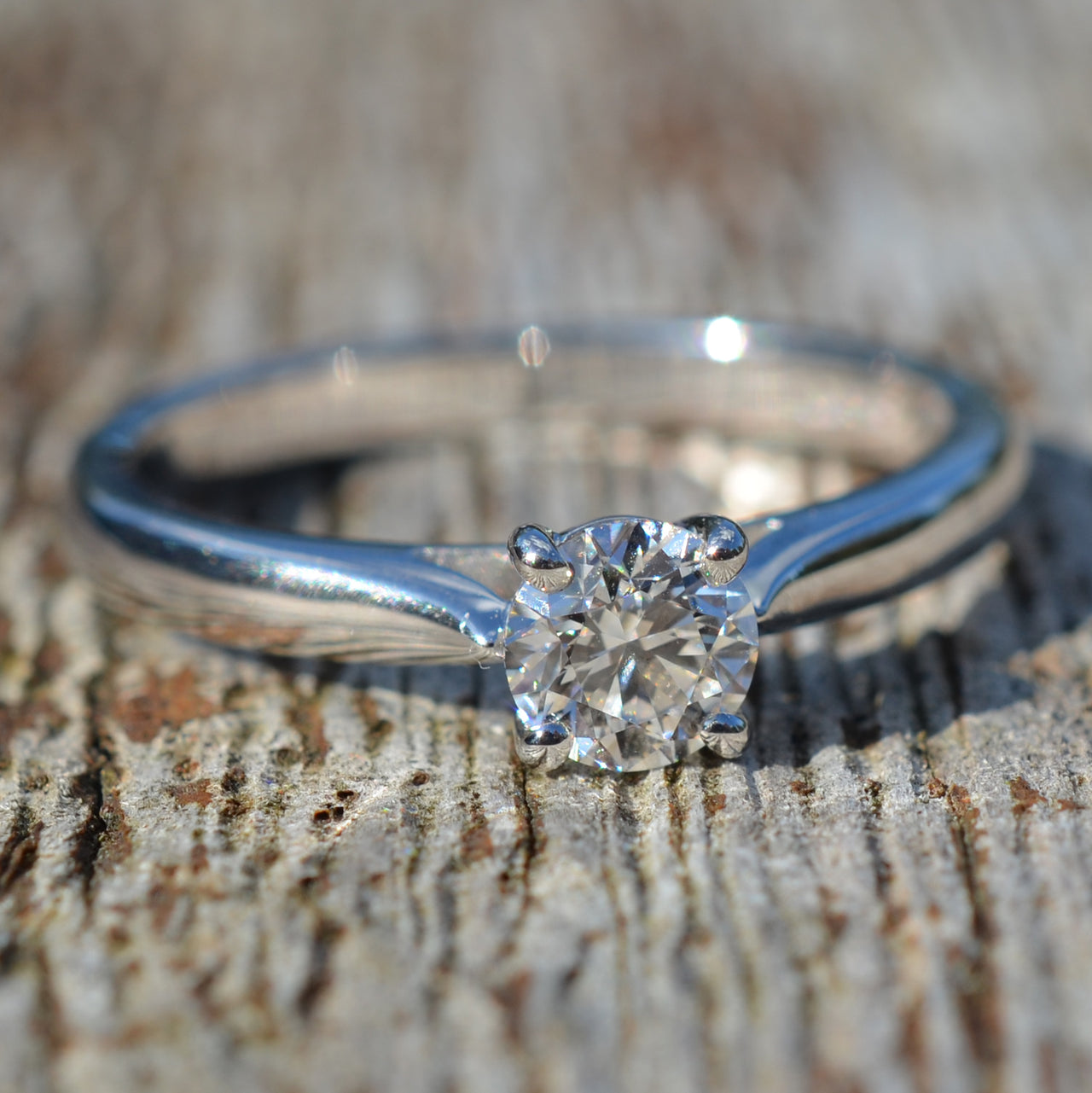 Platinum Diamond Solitaire Ring