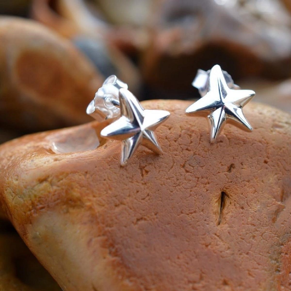 Sterling Silver Starfish Earrings