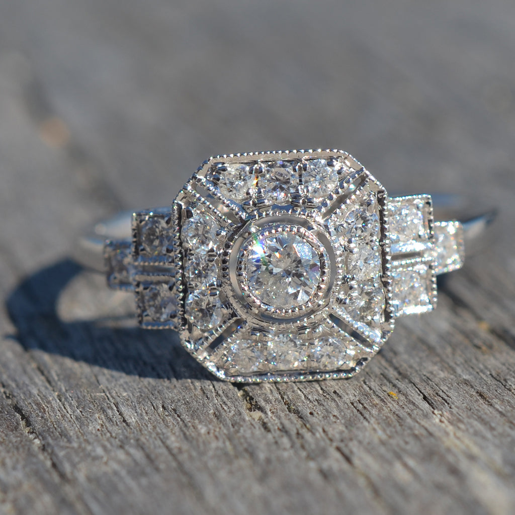 Kalina Vintage Engagement Ring Lab Grown Diamonds | MiaDonna